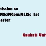 Admission to MA/MSc/MCom/MLISc 1st semester