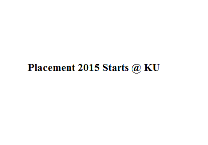 Kaziranga University launches Placement 2015.