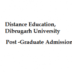 Notice for Re-Admissions for the session 2014-15, Distance Education, Dibrugarh University