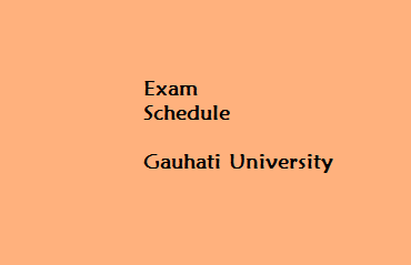 Exam schedule of PGDCA - First Sem - Gauhati University