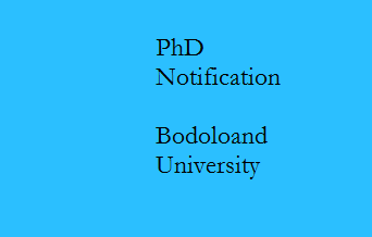 Ph.D Notice for Mathematical Sciences of Bodoland University ,  Assam