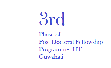 Admission to 3rd Phase of Institute Post Doctoral Fellowship Programme , IIT Guwahati