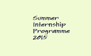 Summer Internship Programme 2015 at Tezpur University