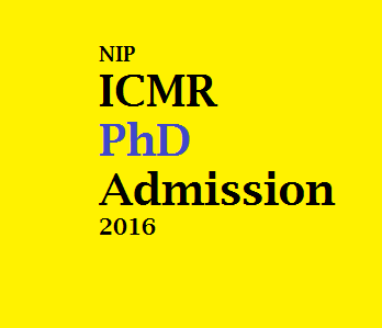 National Institute Of Pathology ICMR PhD Admission Program 2016